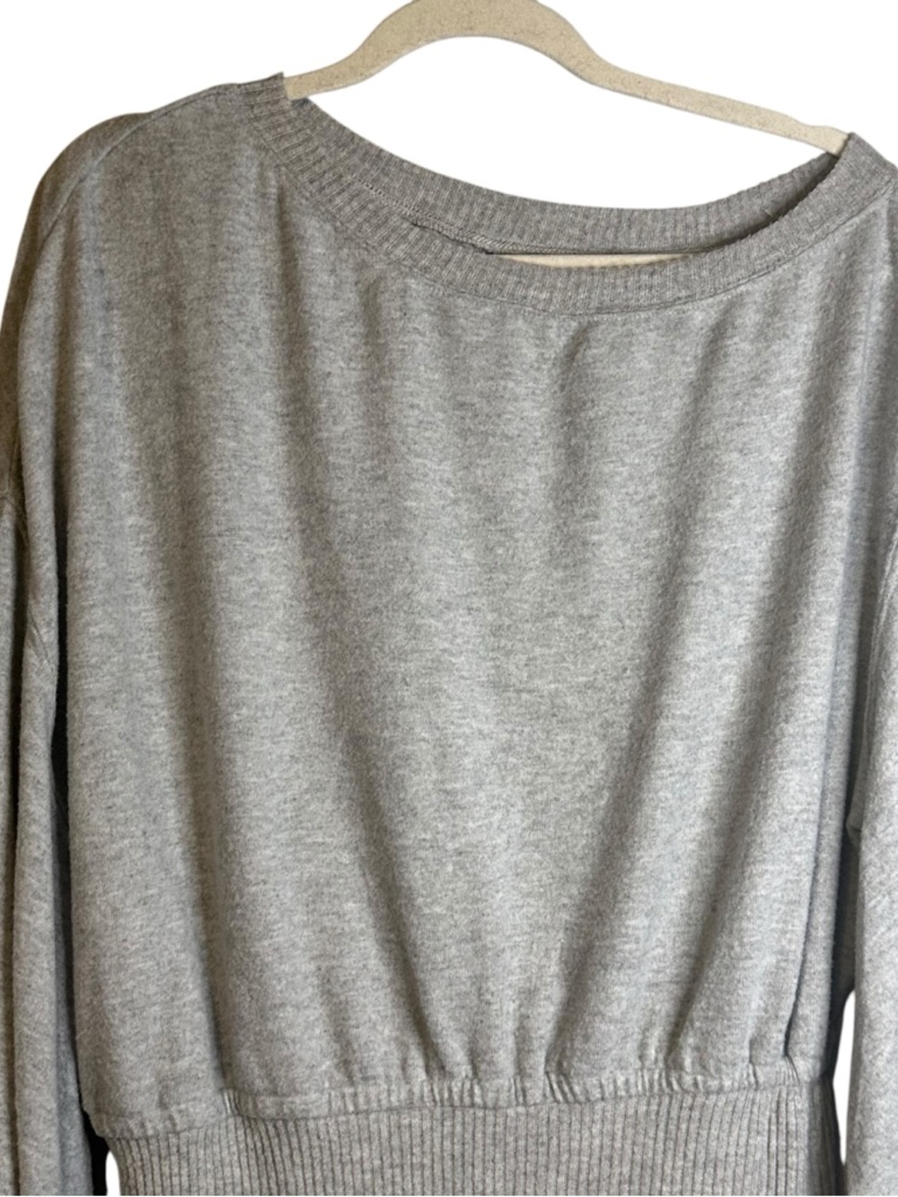 Free People Beach Last Call Mini Dress Gray Medium Slouchy OB1245568 Cozy Soft - Picture 3 of 13